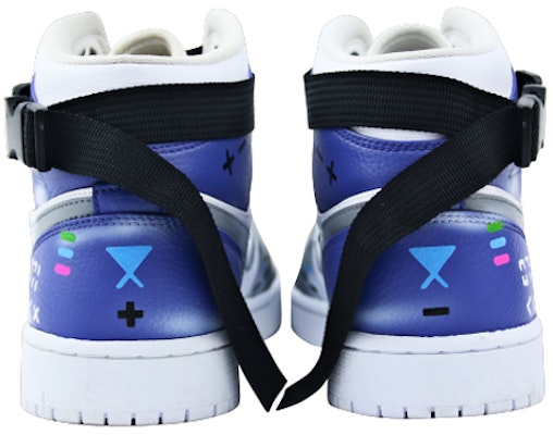 (W) 【定制鞋款】Air Jordan 1 Mid“星际代码” 554725-126-(Team叁-女款手绘喷绘蓝灰) Shop (W) 【定制鞋款】Air Jordan 1 Mid“星际代码” 554725-126-(Team叁-女款手绘喷绘蓝灰)