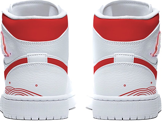 (W) Zapatillas personalizadas Air Jordan 1 Mid 'Pez Saltando el Dragón' 554725-129(Team-E--女款剪纸白红) Shop (W) Zapatillas personalizadas Air Jordan 1 Mid 'Pez Saltando el Dragón' 554725-129(Team-E--女款剪纸白红)