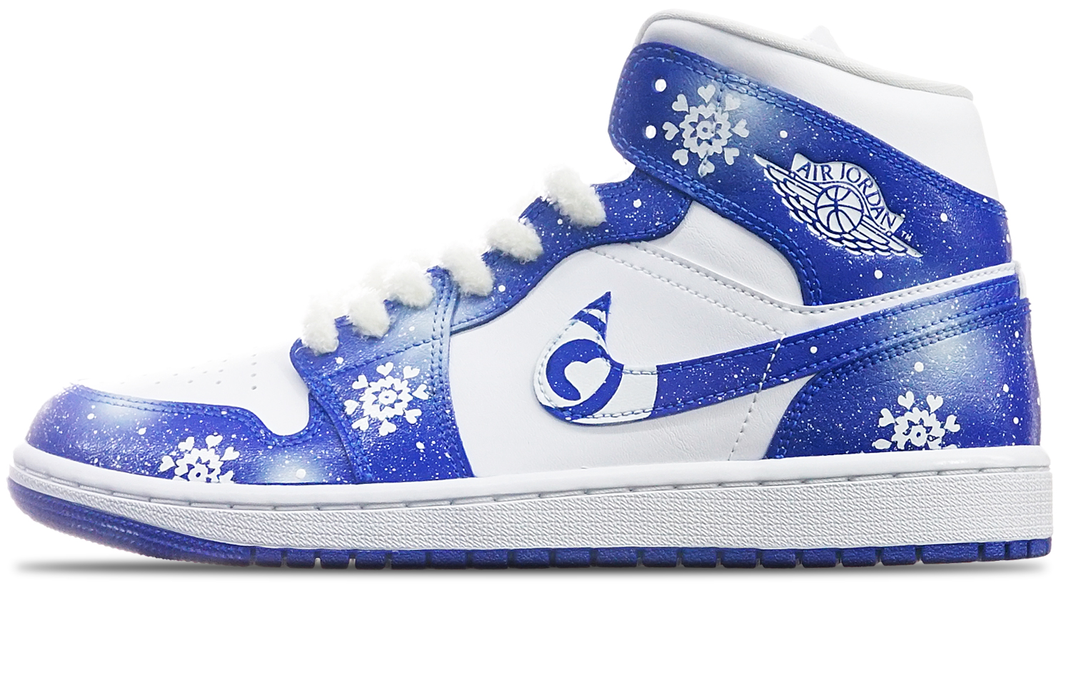 Buy (W) [Kasut Custom] Air Jordan 1 Mid 'Kentucky Hari Valentine' BQ6472-104(TeamT-情人节主题白蓝肯塔基)