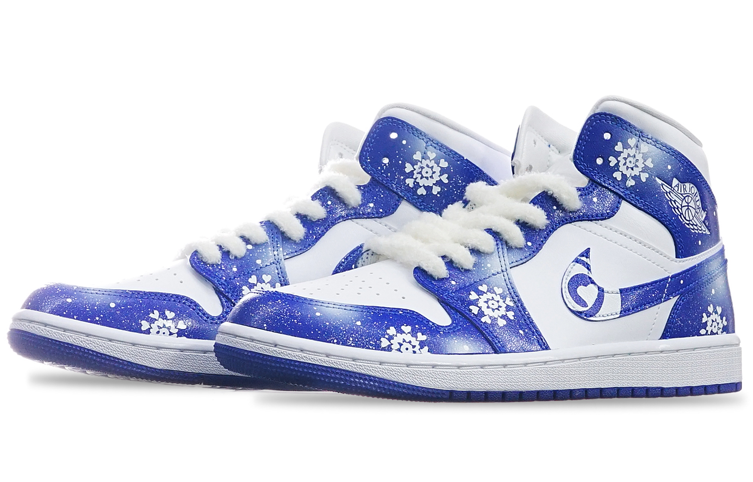 Lookbook (W) [Kasut Custom] Air Jordan 1 Mid 'Kentucky Hari Valentine' BQ6472-104(TeamT-情人节主题白蓝肯塔基)