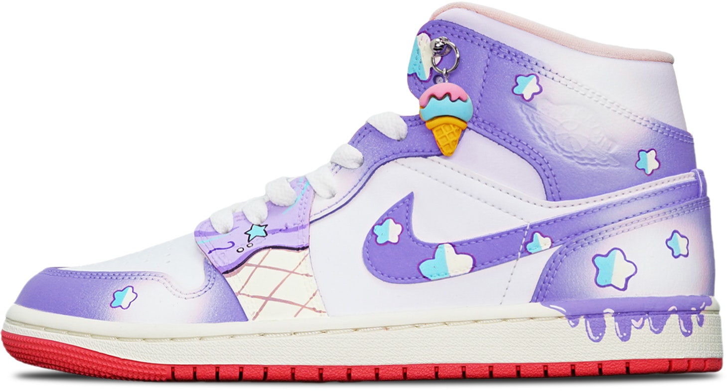 custom-shoes-women-air-jordan-1-mid-lavender-ice-cream