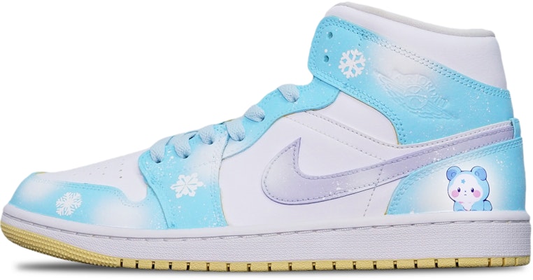 (W) 【定制鞋款】Air Jordan 1 Mid '柠檬洗多巴胺雪花' BQ6472-701(TeamT-雪花星星小熊S-BOX) Buy (W) 【定制鞋款】Air Jordan 1 Mid '柠檬洗多巴胺雪花' BQ6472-701(TeamT-雪花星星小熊S-BOX)