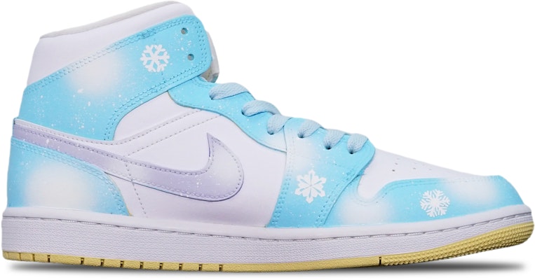 (W) 【定制鞋款】Air Jordan 1 Mid '柠檬洗多巴胺雪花' BQ6472-701(TeamT-雪花星星小熊S-BOX) Order (W) 【定制鞋款】Air Jordan 1 Mid '柠檬洗多巴胺雪花' BQ6472-701(TeamT-雪花星星小熊S-BOX)