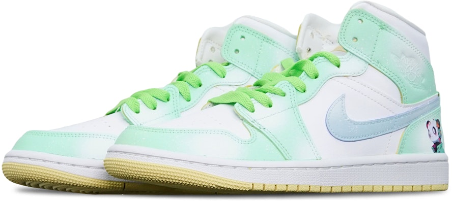 (W) 커스텀 에어 조던 1 미드 '레몬 워시 판다' BQ6472-701(TeamT-光晕蹦迪熊猫S-BOX) Lookbook (W) 커스텀 에어 조던 1 미드 '레몬 워시 판다' BQ6472-701(TeamT-光晕蹦迪熊猫S-BOX)