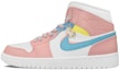 Buy (W) エアジョーダン1 Mid マカロンカスタム (520) 554725-129(TeamE-马卡龙-蓝粉-喷绘)
