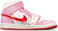 Buy 【定制球鞋】Jordan Air Jordan 1 Mid 二次元 魔法陣 舒適 氣質 百搭 中幫 復古籃球鞋 女款 粉白