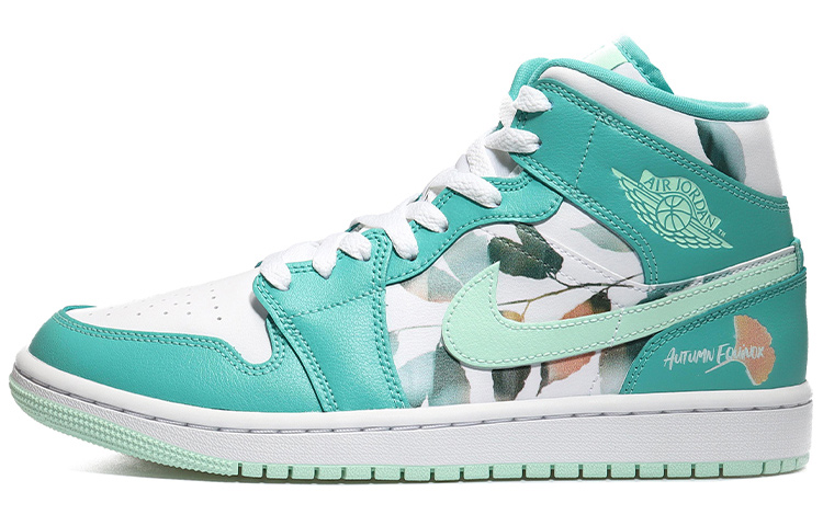 Buy (W) [定制鞋款] Air Jordan 1 Mid '海洋绿' DV2229-300(Team10-一叶知秋女薄荷绿QD)