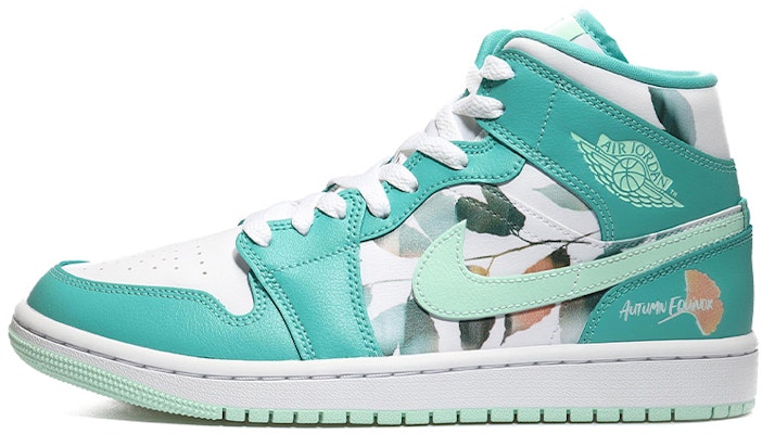 (W) 【カスタムシューズ】 (女性用) エアジョーダン 1 ミッド「マリングリーン」 DV2229-300(Team10-一叶知秋女薄荷绿QD) Buy (W) 【カスタムシューズ】 (女性用) エアジョーダン 1 ミッド「マリングリーン」 DV2229-300(Team10-一叶知秋女薄荷绿QD)