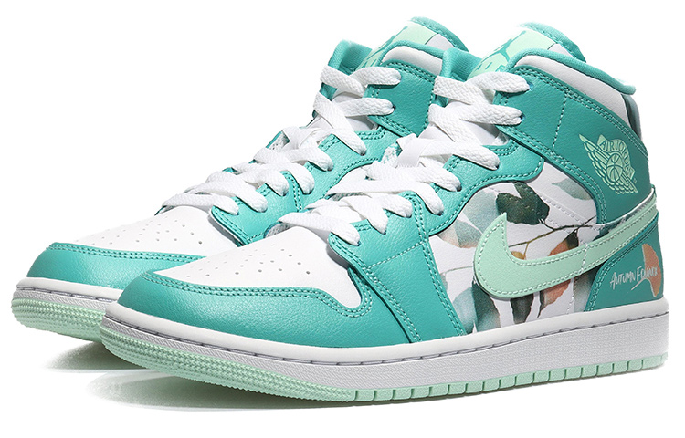 Lookbook (W) [定制鞋款] Air Jordan 1 Mid '海洋绿' DV2229-300(Team10-一叶知秋女薄荷绿QD)