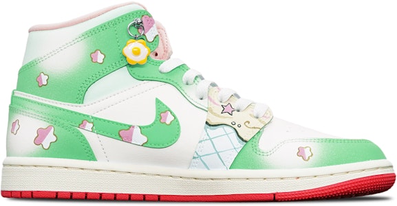 【訂製球鞋】Jordan Air Jordan 1 Mid 抹茶冰淇淋 520主題 特殊鞋盒 送小熊 防滑耐磨 中筒 復古籃球鞋 女款 綠白 Order 【訂製球鞋】Jordan Air Jordan 1 Mid 抹茶冰淇淋 520主題 特殊鞋盒 送小熊 防滑耐磨 中筒 復古籃球鞋 女款 綠白