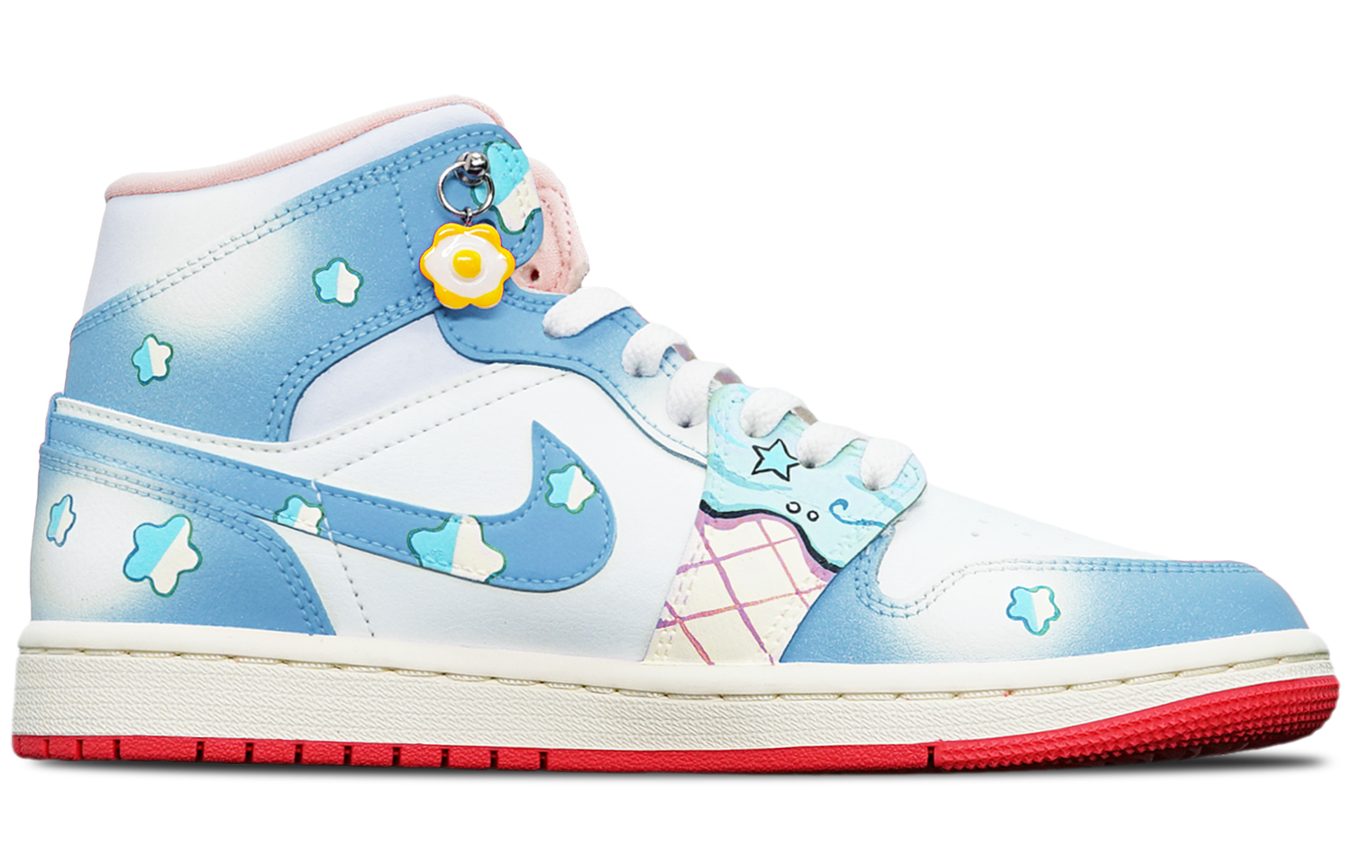 [Custom Shoes] (W) Jordan 1 Mid 'Mint Ice Cream 520' 圖 2
