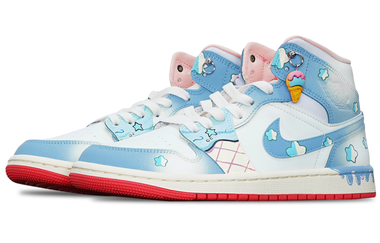 [Custom Shoes] (W) Jordan 1 Mid 'Mint Ice Cream 520' 圖 3