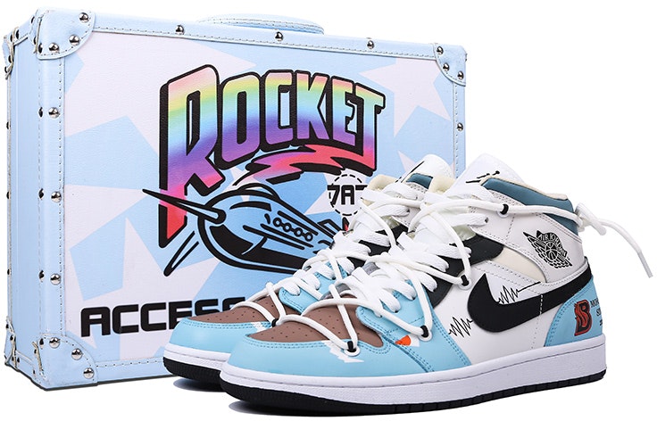 custom-shoes-women-air-jordan-1-mid-monster-heartbeat-blue-white-brown