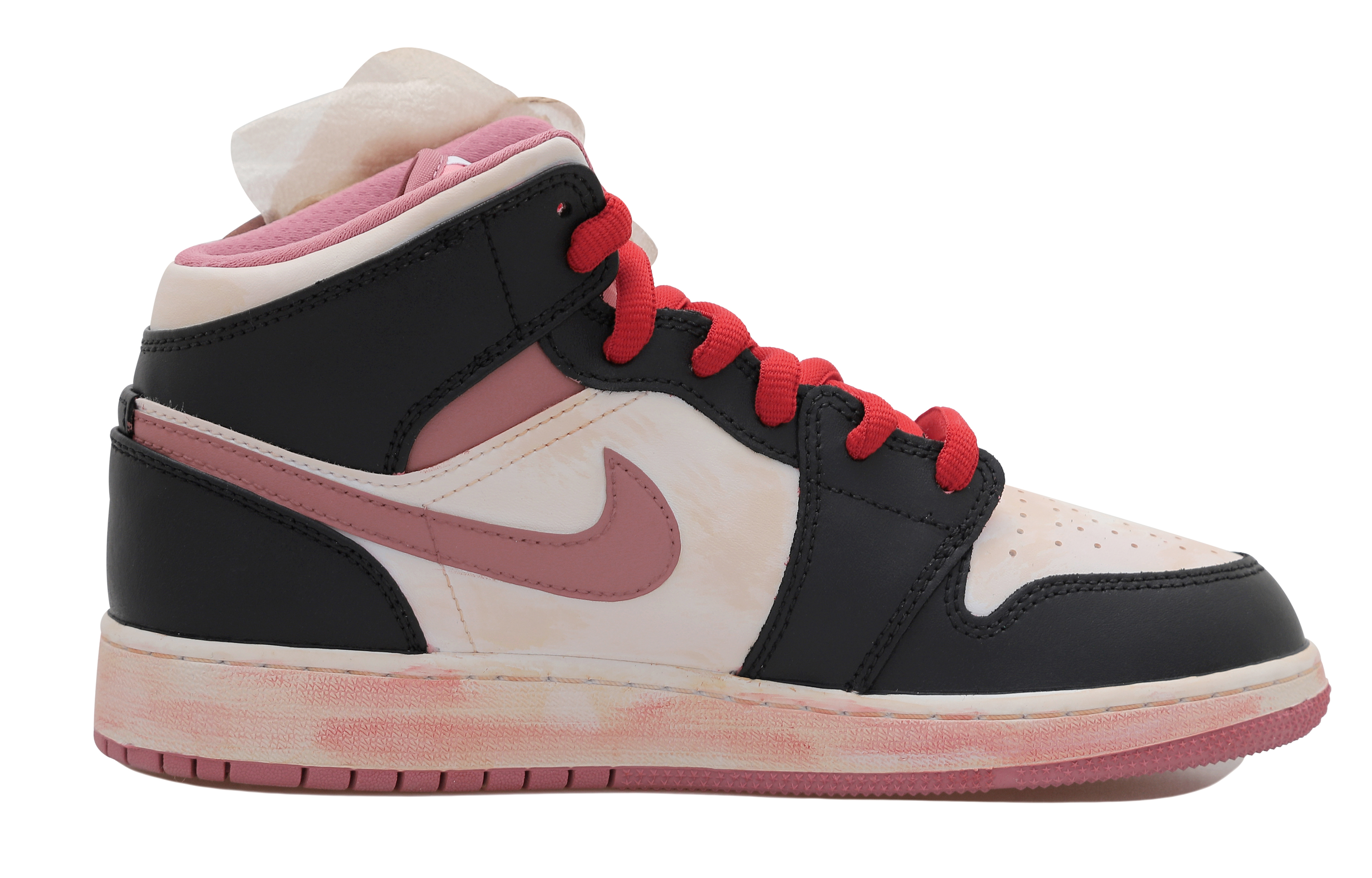 [Custom Shoes] (W) Jordan 1 Mid 'OKHR Rose Graffiti Distressed Gothic' 圖 3