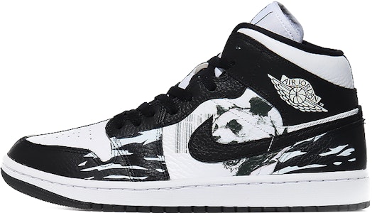 【客製化球鞋】Jordan Air Jordan 1 王者人生 霸氣熊貓 中筒 復古籃球鞋 女款 黑白 Buy 【客製化球鞋】Jordan Air Jordan 1 王者人生 霸氣熊貓 中筒 復古籃球鞋 女款 黑白