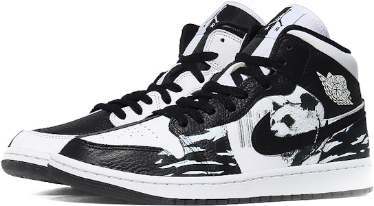 【客製化球鞋】Jordan Air Jordan 1 王者人生 霸氣熊貓 中筒 復古籃球鞋 女款 黑白 Lookbook 【客製化球鞋】Jordan Air Jordan 1 王者人生 霸氣熊貓 中筒 復古籃球鞋 女款 黑白