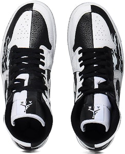 【客製化球鞋】Jordan Air Jordan 1 王者人生 霸氣熊貓 中筒 復古籃球鞋 女款 黑白 Shop 【客製化球鞋】Jordan Air Jordan 1 王者人生 霸氣熊貓 中筒 復古籃球鞋 女款 黑白