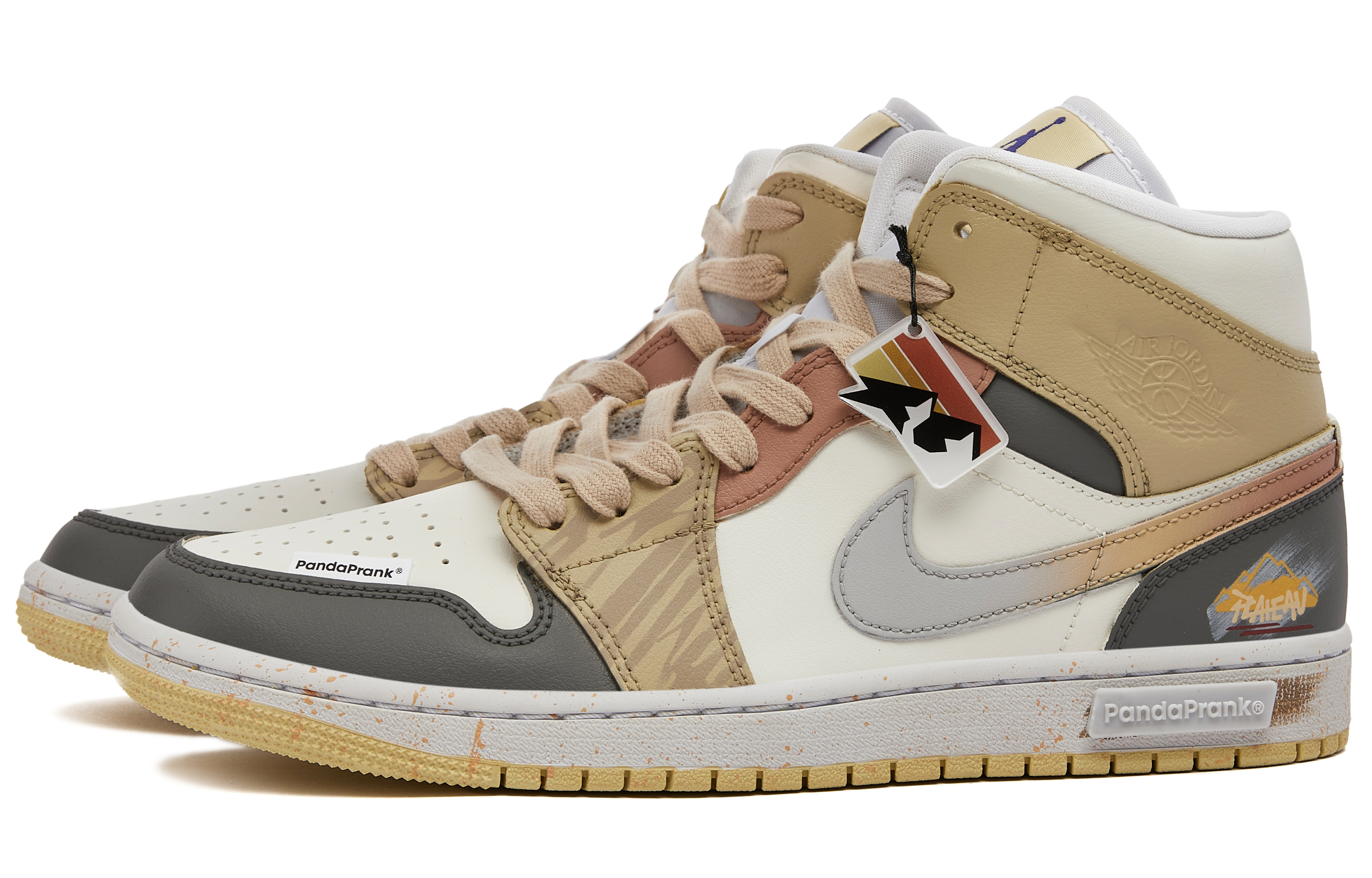 [Custom Shoes] (W) Jordan 1 Mid 'Panda Prank Danxia Adventure' 圖 4