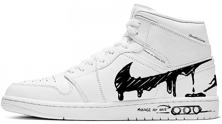 custom-shoes-women-air-jordan-1-mid-pencil-melt-graffiti