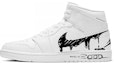 Buy 【定制球鞋】 Jordan Air Jordan 1 Mid 皮質 鉛筆 融化風 塗鴉 噴繪 中幫 復古籃球鞋 女款 黑白