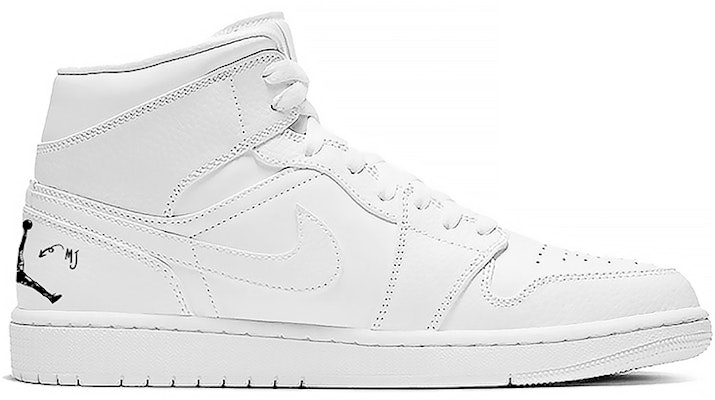 【定制球鞋】 Jordan Air Jordan 1 Mid 皮質 鉛筆 融化風 塗鴉 噴繪 中幫 復古籃球鞋 女款 黑白 Order 【定制球鞋】 Jordan Air Jordan 1 Mid 皮質 鉛筆 融化風 塗鴉 噴繪 中幫 復古籃球鞋 女款 黑白