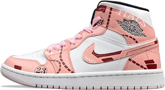 (W) Zapatillas personalizadas Air Jordan 1 Mid 'Pink Pig Car Wrap' BQ6472-500(Team36-科技风汽车膜女款粉红) Buy (W) Zapatillas personalizadas Air Jordan 1 Mid 'Pink Pig Car Wrap' BQ6472-500(Team36-科技风汽车膜女款粉红)