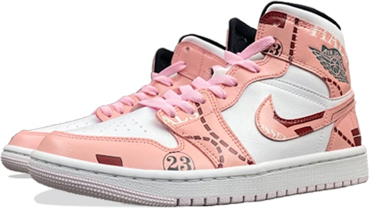 (W) Zapatillas personalizadas Air Jordan 1 Mid 'Pink Pig Car Wrap' BQ6472-500(Team36-科技风汽车膜女款粉红) Lookbook (W) Zapatillas personalizadas Air Jordan 1 Mid 'Pink Pig Car Wrap' BQ6472-500(Team36-科技风汽车膜女款粉红)