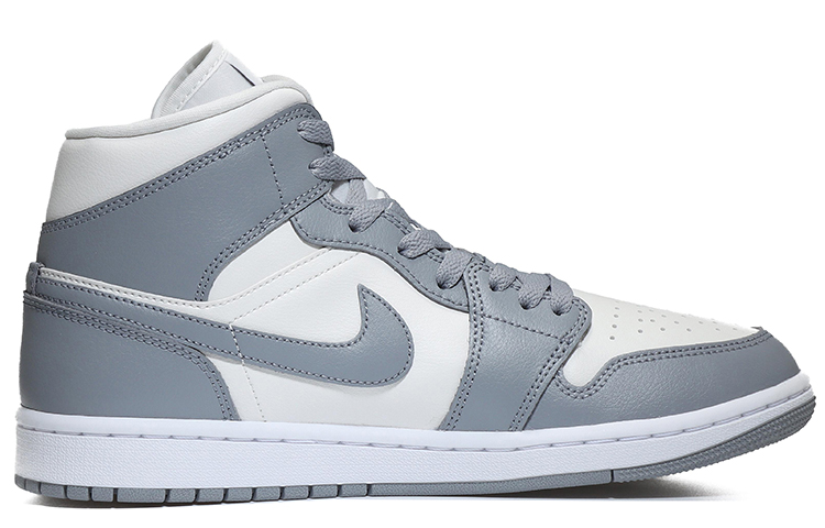 Order (W) [Sepatu Custom] Air Jordan 1 Mid 'Pixel Heart Abu-Putih' BQ6472-115(Team10-像素爱心-QD)