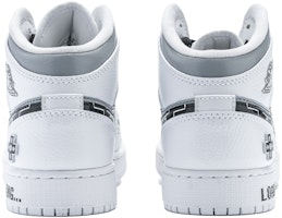 【客製球鞋】Jordan Air Jordan 1 Mid 野鶴製造 電玩 立體按鍵 PS5主題 中幫 復古籃球鞋 女款 黑白灰 Shop 【客製球鞋】Jordan Air Jordan 1 Mid 野鶴製造 電玩 立體按鍵 PS5主題 中幫 復古籃球鞋 女款 黑白灰