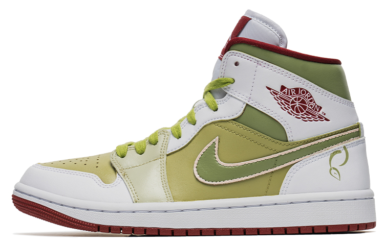 Buy (W) [Kasut Custom] Nike Air Jordan 1 Mid 'Reverse Chicago Matcha' BQ6472-161(Team22-抹茶叶子白绿A-BOX)