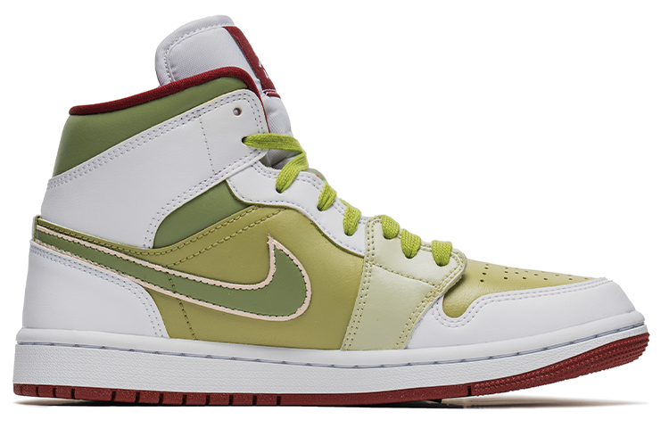 Order (W) [Kasut Custom] Nike Air Jordan 1 Mid 'Reverse Chicago Matcha' BQ6472-161(Team22-抹茶叶子白绿A-BOX)