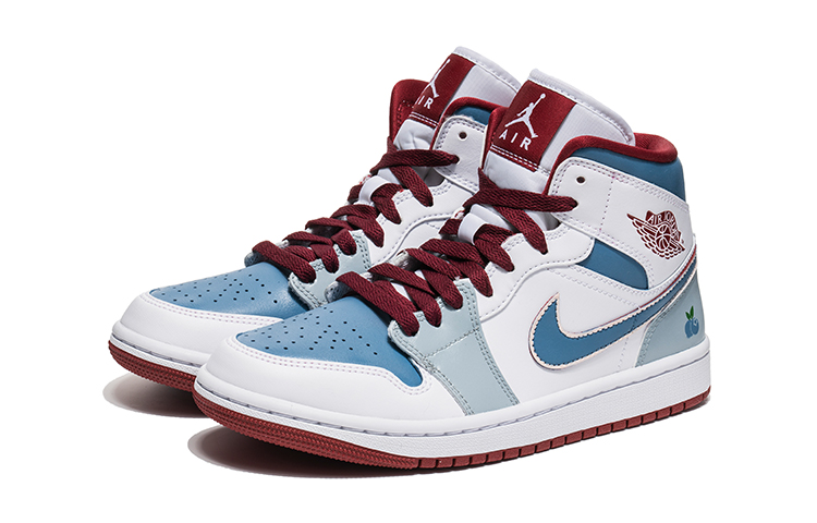 Lookbook (W) [Kasut Custom] Air Jordan 1 Mid 'Reverse Chicago Blueberry' BQ6472-161(Team22-女款蓝莓白蓝A-BOX)