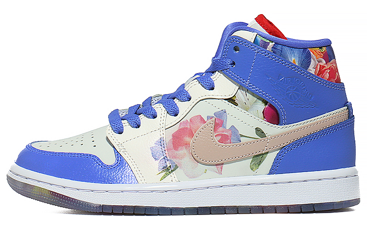 Buy (W) [Kasut Custom] Air Jordan 1 Mid 'Romantik Bunga' FD4331-121(Team10-浪漫花卉)