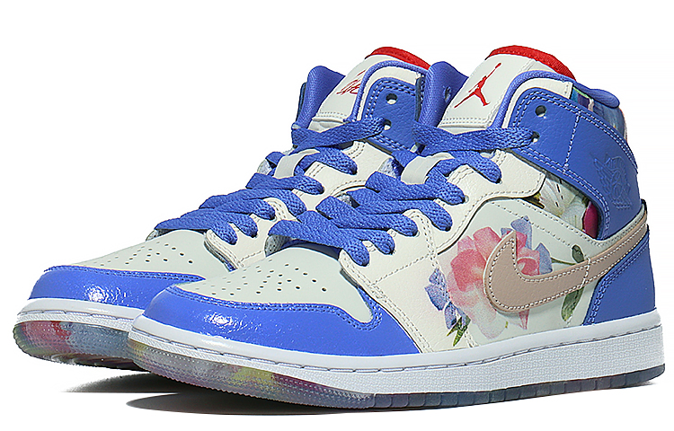 Lookbook (W) [Kasut Custom] Air Jordan 1 Mid 'Romantik Bunga' FD4331-121(Team10-浪漫花卉)