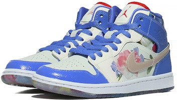 【定製球鞋】Jordan Air Jordan 1 Mid 浪漫花卉 傾城之戀 潮流 防滑耐磨緩震 高筒復古籃球鞋 女款 白藍 Lookbook 【定製球鞋】Jordan Air Jordan 1 Mid 浪漫花卉 傾城之戀 潮流 防滑耐磨緩震 高筒復古籃球鞋 女款 白藍
