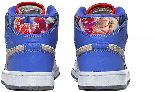 【定製球鞋】Jordan Air Jordan 1 Mid 浪漫花卉 傾城之戀 潮流 防滑耐磨緩震 高筒復古籃球鞋 女款 白藍 Purchase 【定製球鞋】Jordan Air Jordan 1 Mid 浪漫花卉 傾城之戀 潮流 防滑耐磨緩震 高筒復古籃球鞋 女款 白藍