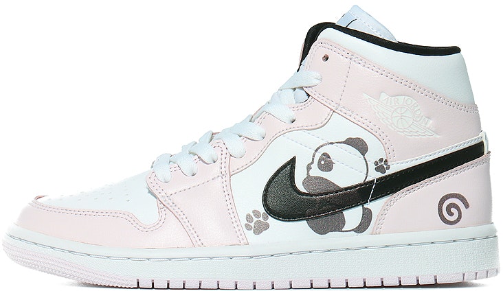 custom-shoes-women-air-jordan-1-mid-running-panda-rose-pink
