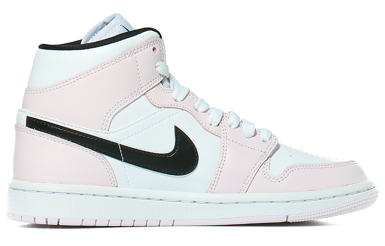 Order (W) [Kasut Kustom]  Air Jordan 1 Mid 'Running Panda Merah Jambu Mawar' BQ6472-500(Team10-奔跑熊猫）