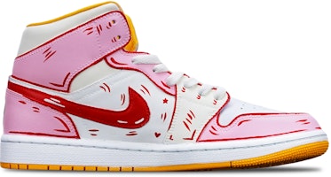 (W) カスタムAJ1ミッド セーラームーン風ピンク白 BQ6472-117(TeamT-黄底美少女战士S-BOX) Order (W) カスタムAJ1ミッド セーラームーン風ピンク白 BQ6472-117(TeamT-黄底美少女战士S-BOX)