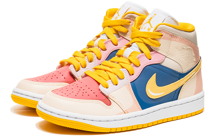 Lookbook 【定制球鞋】 Jordan Air Jordan 1 Mid 野鶴製造 魔卡少女櫻 撞色設計 中幫 復古籃球鞋 女款 漸變粉