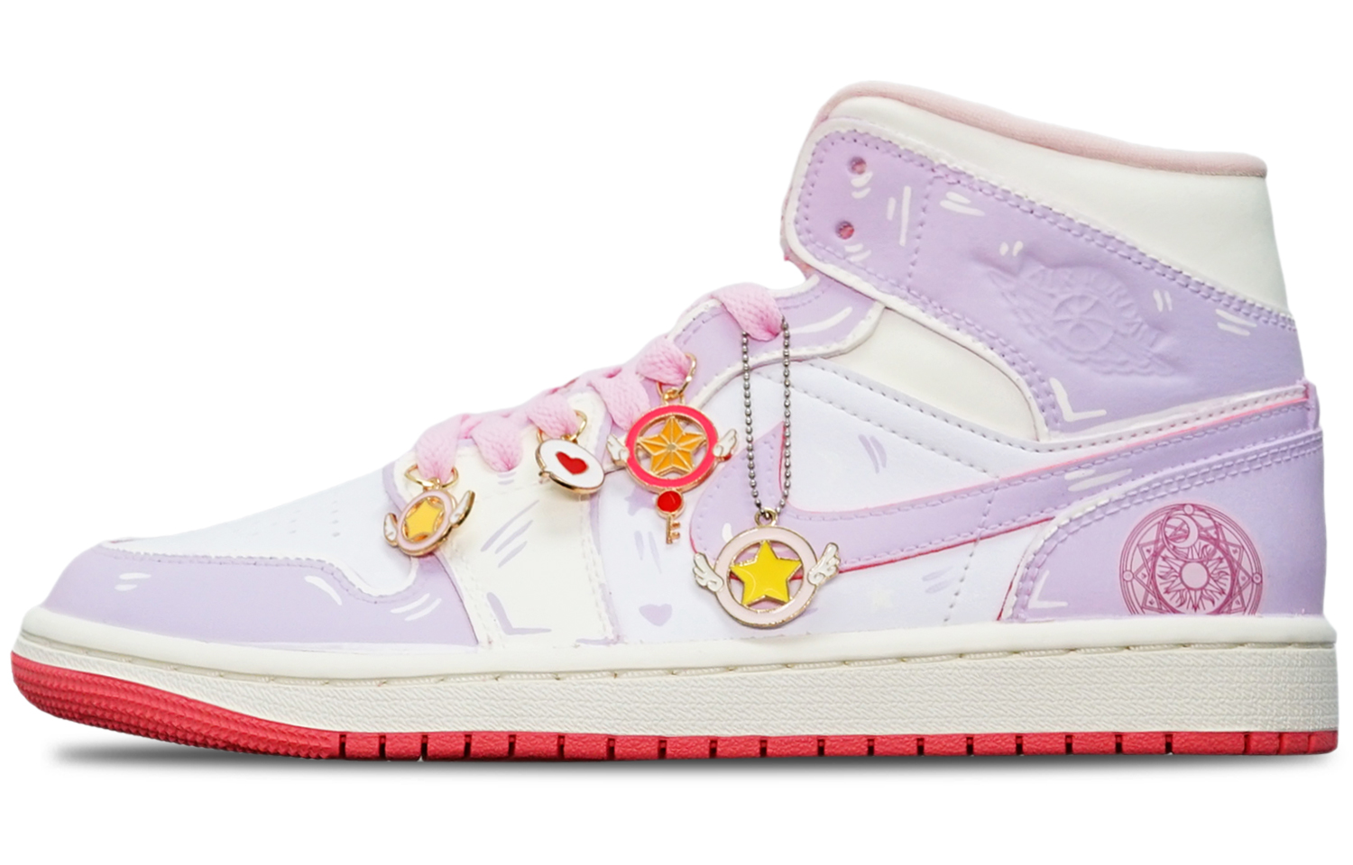 Buy (W) 에어 조던 1 미드 '벚꽃 마법진' (커스텀 슈즈) BQ6472-186(TeamT-光变小樱A型S-BOX)