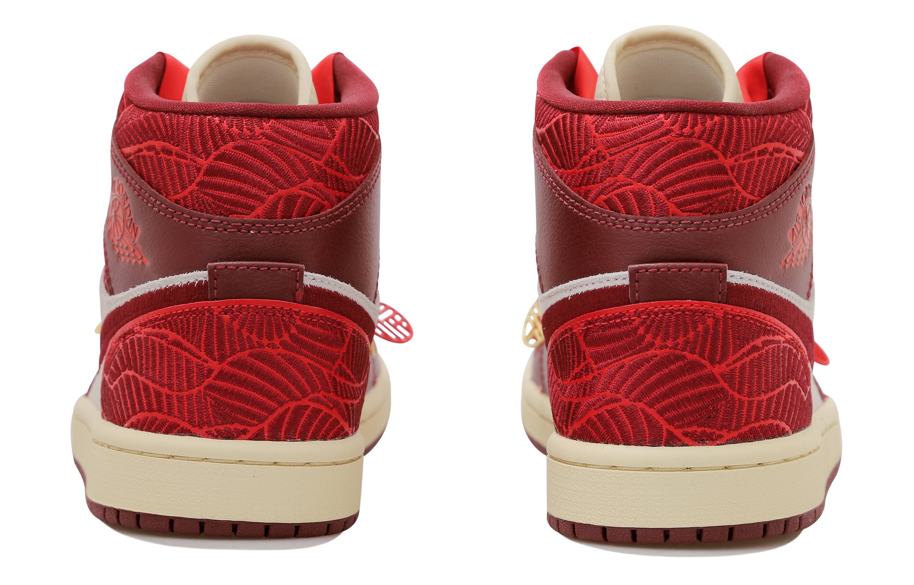 Purchase (W) [Zapatillas Personalizadas] Air Jordan 1 Mid 'Seda Roja China' DZ2820-601(Team拾玖-吉祥婚鞋S-BOX）