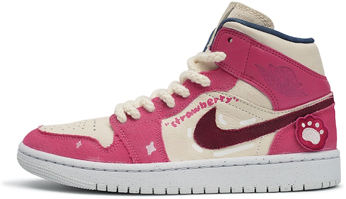 (W) 에어 조던 1 미드 '딸기곰' (커스텀) DM9126-104-466812 Buy (W) 에어 조던 1 미드 '딸기곰' (커스텀) DM9126-104-466812