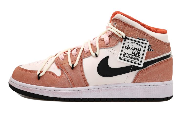 Buy (W) AJ1 MID サマーピンク パッチワーク デコン (48 characters) DV1336-800(Team拾玖-粉色夏日S-BOX)