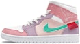 Buy (W) Zapatillas Personalizadas Air Jordan 1 Mid "San Valentín" 554725-129(TeamE-女款恋爱巷喷绘紫粉)