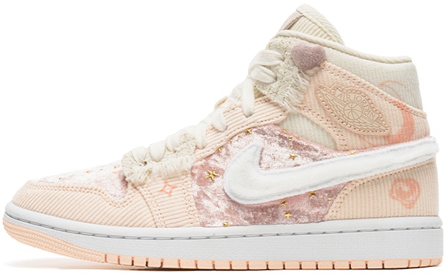 【定製球鞋】Jordan Air Jordan 1 Mid 野鶴製造 情人節主題 燈芯絨 星光點點 貼布 禮盒版 復古籃球鞋 女款 白粉 禮盒版 Buy 【定製球鞋】Jordan Air Jordan 1 Mid 野鶴製造 情人節主題 燈芯絨 星光點點 貼布 禮盒版 復古籃球鞋 女款 白粉 禮盒版