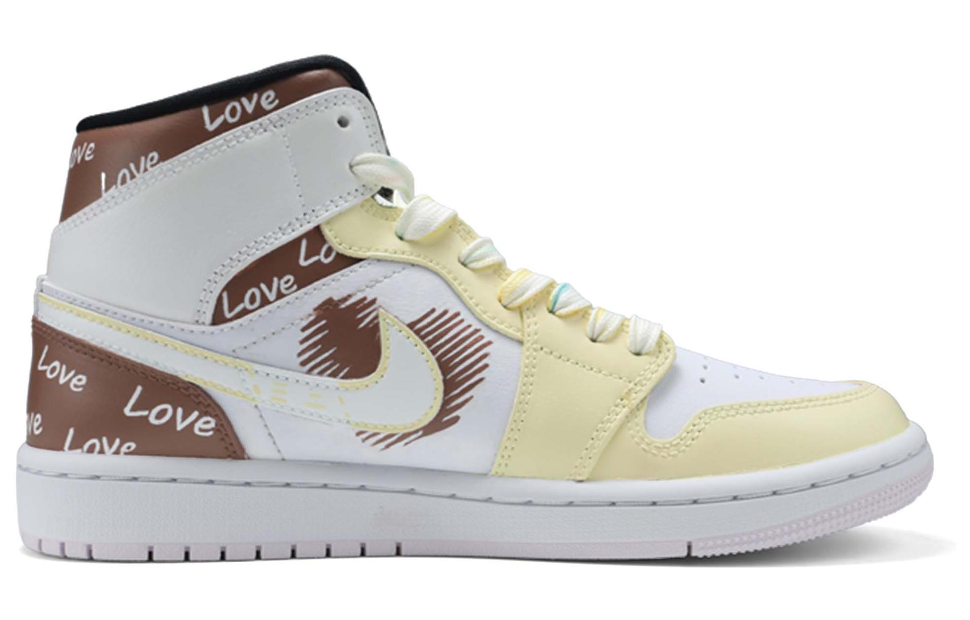 Lookbook (W) [Sepatu Custom] Air Jordan 1 Mid 'Valentine's Day Love Rose Merah Muda' BQ6472-500(Team36-女款甜心LOVE玫瑰粉)