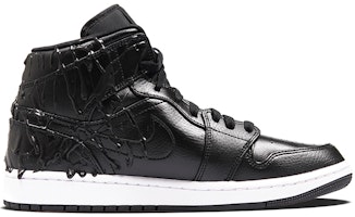 【訂製球鞋】Jordan Air Jordan 1 Mid 超級英雄系列 毒液 侵蝕 噴繪 特殊訂製材料 潮流百搭 中幫 籃球鞋 女款 黑色 Order 【訂製球鞋】Jordan Air Jordan 1 Mid 超級英雄系列 毒液 侵蝕 噴繪 特殊訂製材料 潮流百搭 中幫 籃球鞋 女款 黑色