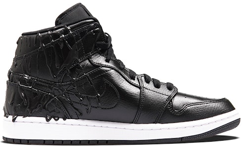 【訂製球鞋】Jordan Air Jordan 1 Mid 超級英雄系列 毒液 侵蝕 噴繪 特殊訂製材料 潮流百搭 中幫 籃球鞋 女款 黑色 Order 【訂製球鞋】Jordan Air Jordan 1 Mid 超級英雄系列 毒液 侵蝕 噴繪 特殊訂製材料 潮流百搭 中幫 籃球鞋 女款 黑色