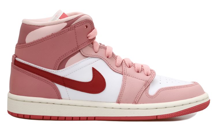 Order (W) [Zapatillas Personalizadas] Air Jordan 1 Mid "Rosa Vintage" BQ6472-186(Team拾玖-一见倾心女S-BOX)